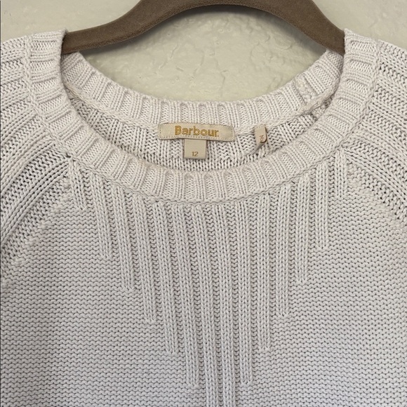 Barbour women’s 100% cotton knit White & Blue Striped pullover Sweater 12 - Picture 4 of 12